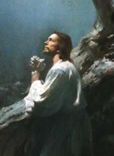 Jesus prays at Gethsemane.