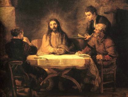 Jesus teaching at Emmaus